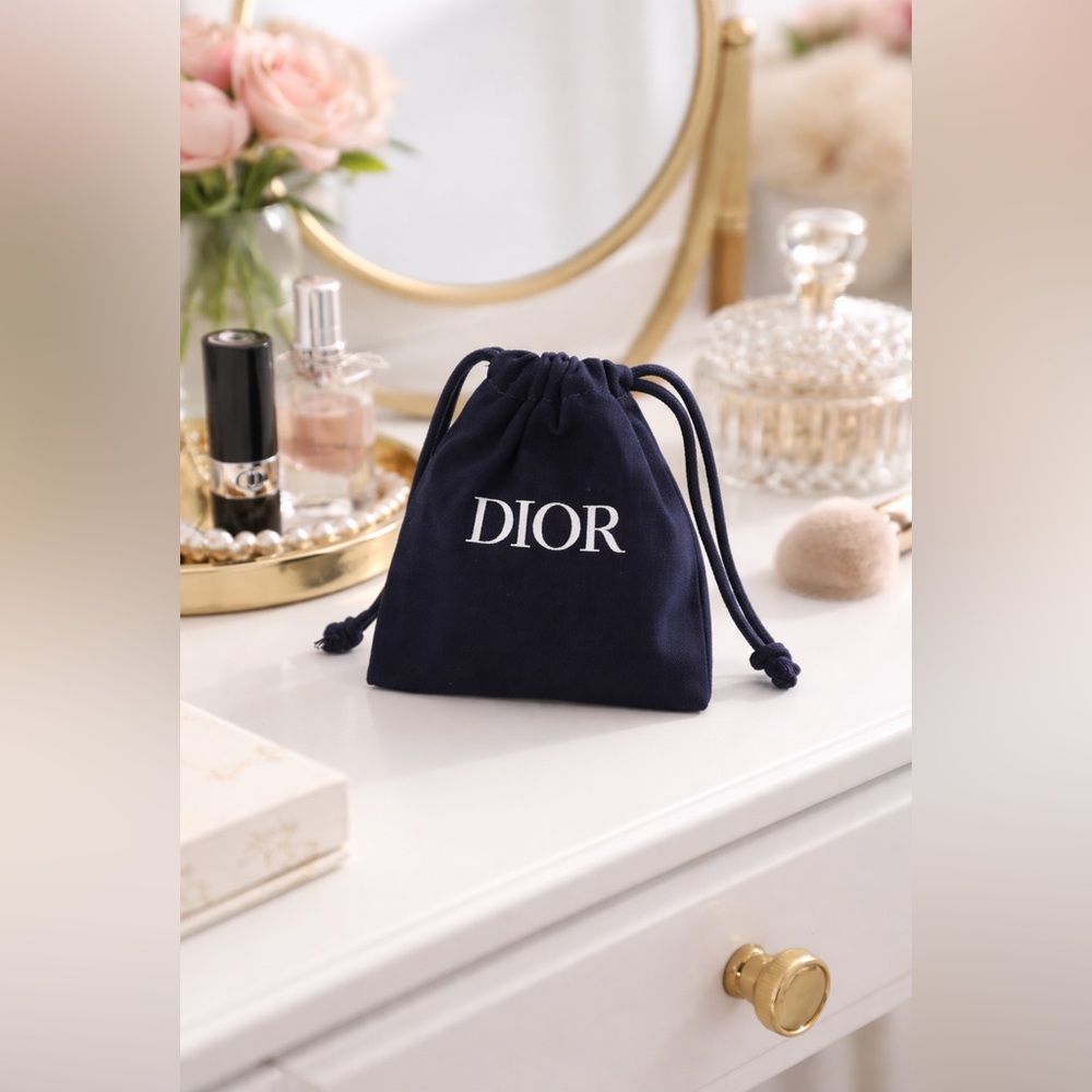DOIR NWT Authentic Limited Edition Black Velour Mini Pouch Dior Lipstick Set